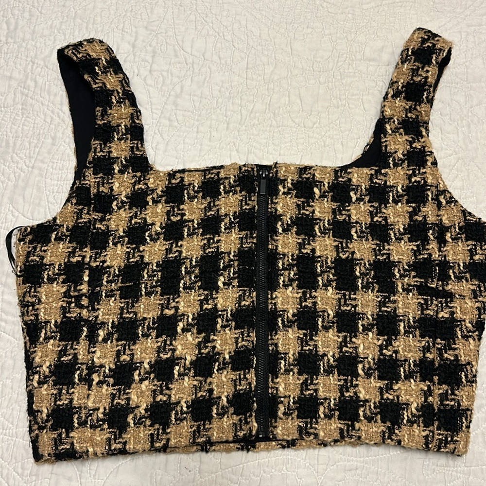 House of Harlow 1960 Black and Tan Tweed Ensemble - Picture 10 of 10